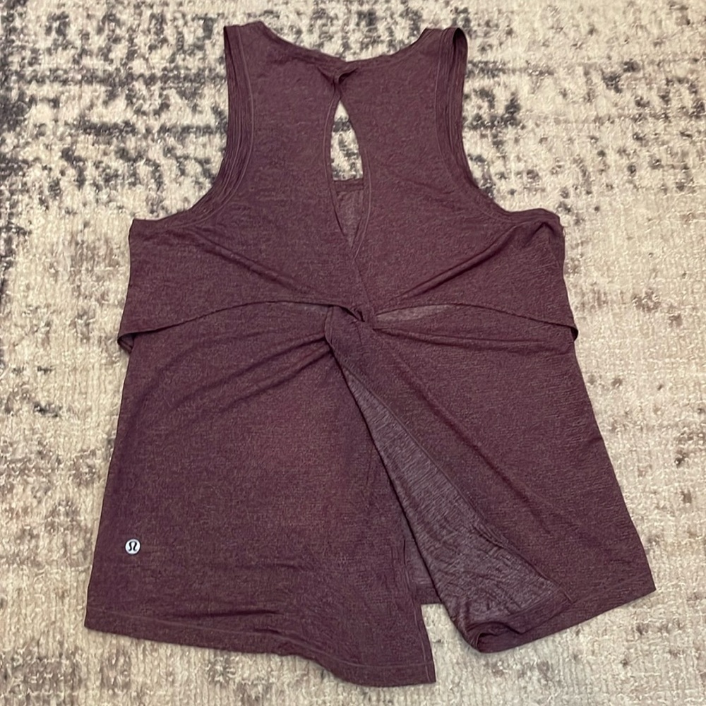 Lululemon Twist Tie Back Singlet Tank in Merlot